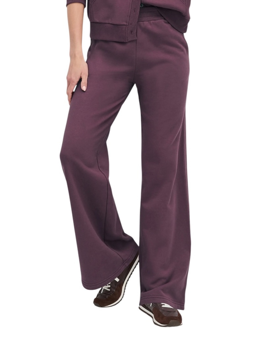 Favorite Daughter the Wide-Leg Boxer Pants in Plum
